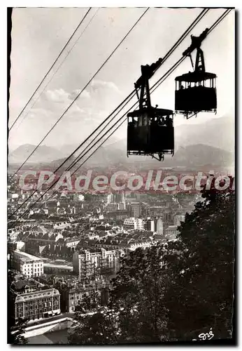 Cartes postales Grenoble Telepherique De La Bastille Croisement