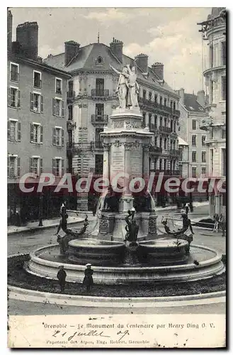 Cartes postales Grenoble Le Monument Du Centenaire Par Henry Ding