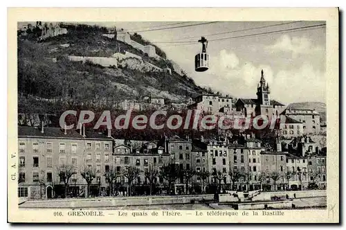 Cartes postales Grenoble Les Quais De I'Isere LE Telererique De La Bastille