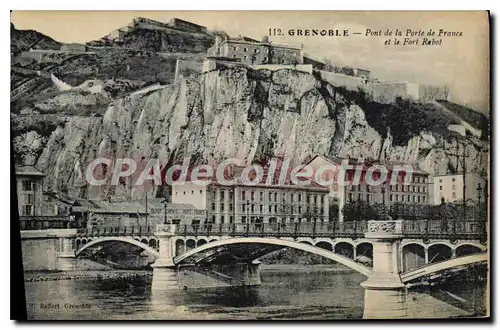 Ansichtskarte AK Grenoble Pont De La Porte De France Et Le Fort Rabot