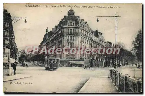 Ansichtskarte AK Grenoble Place De La Bastille Cours Saint Andre Et Boulevard Gambetta