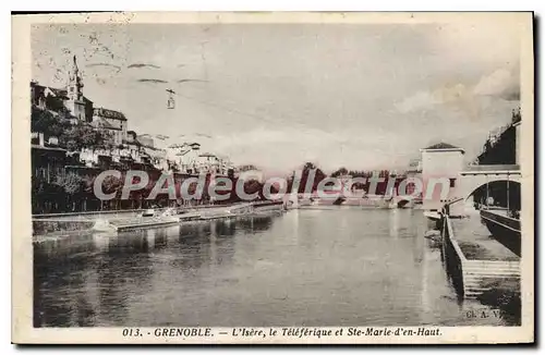 Ansichtskarte AK Grenoble L'Islere Le Teleferique Et Ste Marie D'En Haut