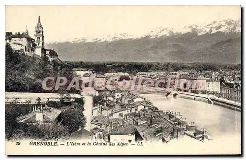 Cartes postales Grenoble L'Isere Et La Chaine Des Alpes