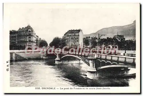 Cartes postales Grenoble Le Pont De France Et Le Cours Jean Jaures