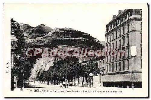 Cartes postales Grenoble Le Cours Jean Jaures Les Forts Rabot Et De La Bastille