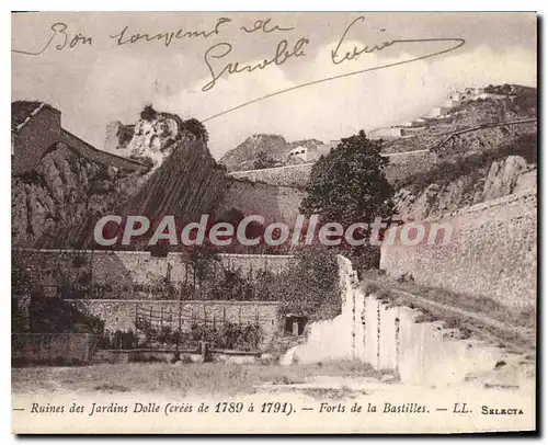 Cartes postales Grenoble Ruines Des Jardins Dolle Forts De La Bastilles