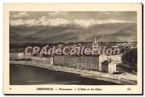 Cartes postales Grenoble Panorama L'Isere Et Les Alpes