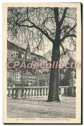 Ansichtskarte AK Grenoble La Terrasse Du Jardin De Ville