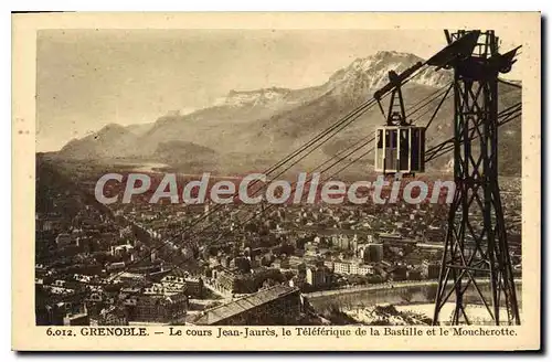 Ansichtskarte AK Grenoble Le Cours Jean Jaures Le Teleferique De La Bastille