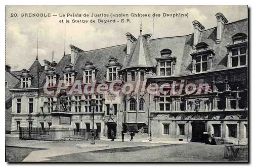 Ansichtskarte AK Grenoble Le Palais De Justice Et La Statue De Bayard