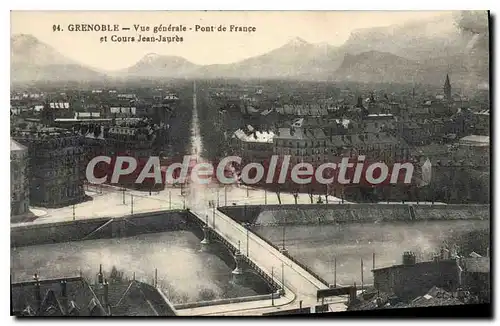 Ansichtskarte AK Grenoble Vue Generale Pont De France cours jean jaures