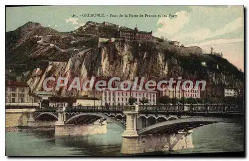 Ansichtskarte AK Grenoble Pont De La Porte De France Et Les Forts