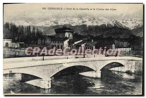 Ansichtskarte AK Grenoble Pont De La Citadelle Et La Chaine Des Alpes