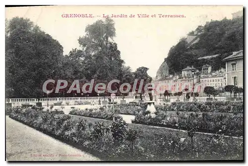 Cartes postales Grenoble Le Jardin De Ville Et Terrasses