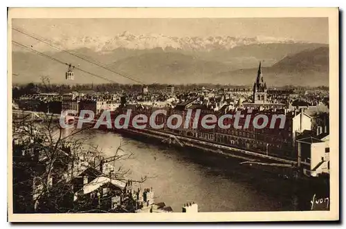 Cartes postales Grenoble Vue Generale Et Les Alpes