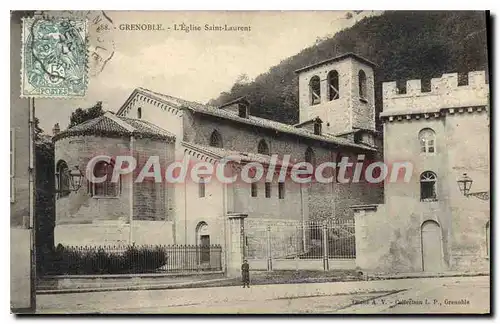 Ansichtskarte AK Grenoble L'Eglise Saint Laurent