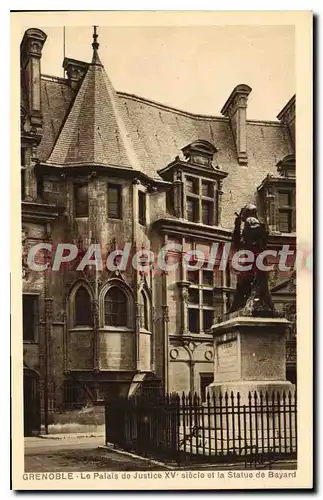 Cartes postales Grenoble Le Palais De Justice statue de Bayard