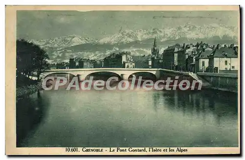 Ansichtskarte AK Grenoble Le Pont Gontard I'Isere Et Les Alpes