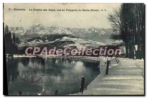 Ansichtskarte AK Grenoble La Chaine Des Alpes Vue Du Polygone Du Genie