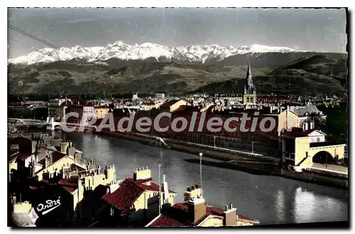 Ansichtskarte AK Grenoble Vue Generale Et La Chaine Des Alpes