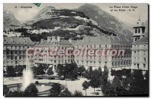 Cartes postales Grenoble La Place Victor Hugo Et Les Forts