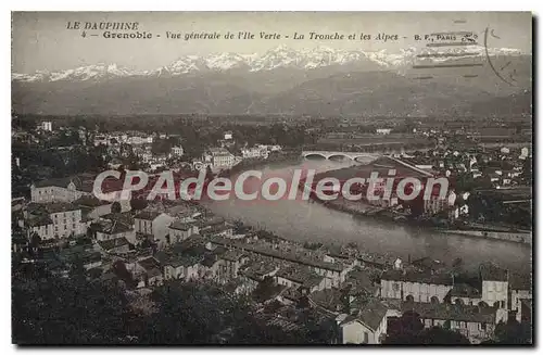 Cartes postales Grenoble Vue Generale De I'Ile Verte La Tronche Et Les Alpes