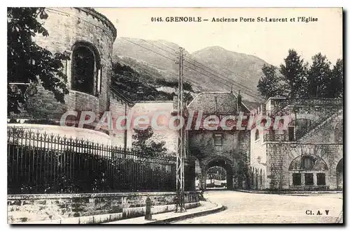 Cartes postales Grenoble Ancienne Porte St Laurent Et I'Eglise