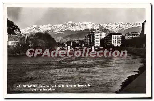 Cartes postales Grenoble Isere Pont De La Porte De France Les quais