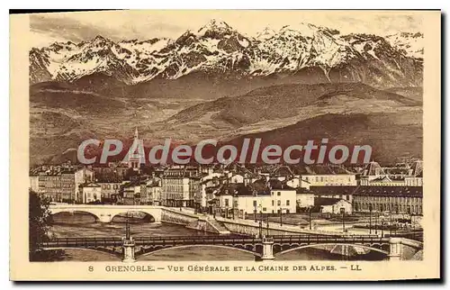 Ansichtskarte AK Grenoble Vue Generale Et La Chaine Des ALpes