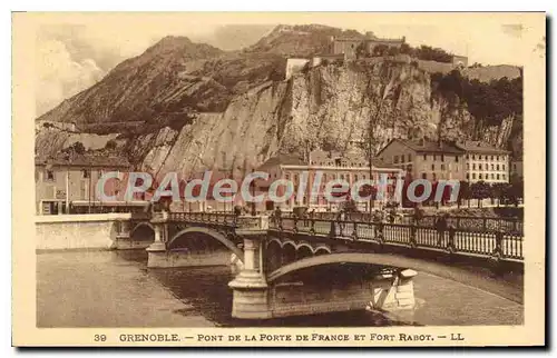 Cartes postales Grenoble Pont De La Porte De France Et Fort Rabot