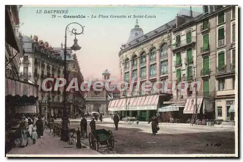 Cartes postales Grenoble La Place Grenette Et Saint Louis