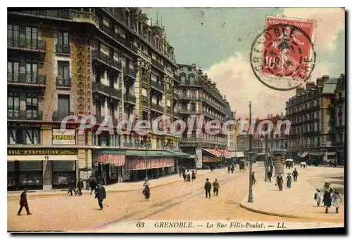 Cartes postales Grenoble La Rue Felix Poulat