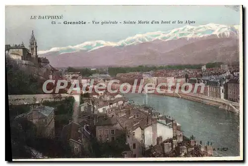 Cartes postales Grenoble Vue Generale Sainte Marie D'En Haut Et Les Alpes