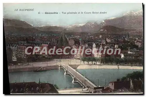 Ansichtskarte AK Grenoble Vue Generale Et Le Cours Saint Andre