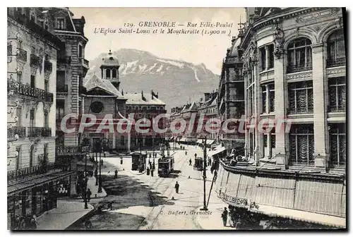 Cartes postales Grenoble Rue Felix Poulat L'Eglise Saint Louis