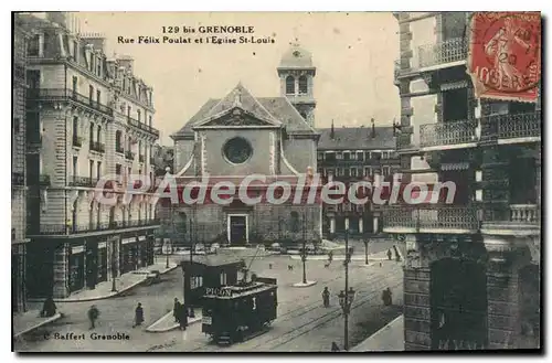 Cartes postales Grenoble Rue Felix Poulat Et I'Eglise St Louis