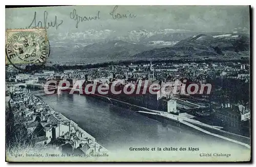 Cartes postales Grenoble Et La Chaine Des Alpes