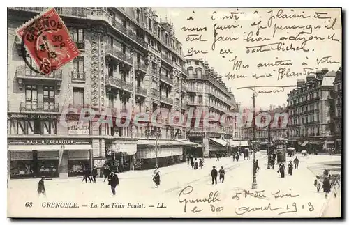 Cartes postales Grenoble La Rue Felix Poulat