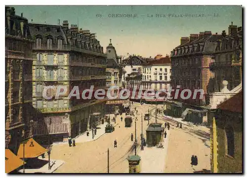 Cartes postales Grenoble La Rue Felix Poulat