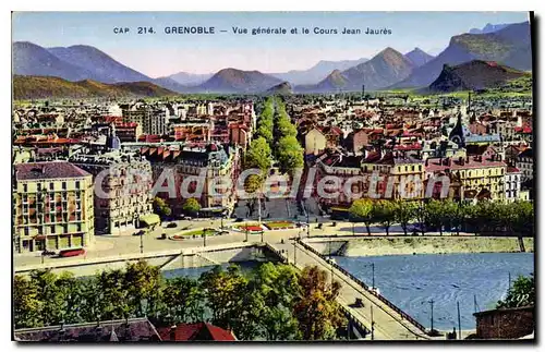 Ansichtskarte AK Grenoble Vue Generale Et Le Cours Jean Jaures