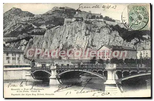 Cartes postales Grenoble Pont De I'Esplanade Et Les Forts