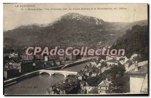 Cartes postales Grenoble Vue Generale Du Cours Berriat Et Le Moucherotte