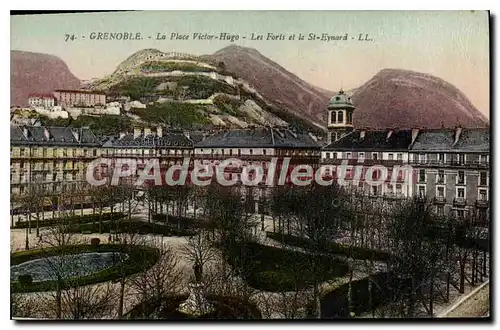 Cartes postales Grenoble La Place Victor Hugo Les Forts Et Le St Eynard