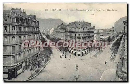 Ansichtskarte AK Grenoble Avenue Alsace Lorraine Et Boulevard Gambetta