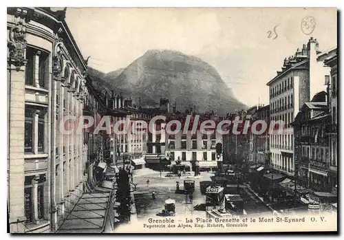 Ansichtskarte AK Grenoble La Place Grenette et Le Mont St Eynard