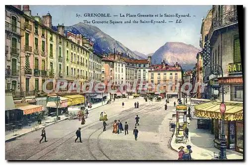 Ansichtskarte AK Grenoble La Place Grenette Et Le Saint Eynard