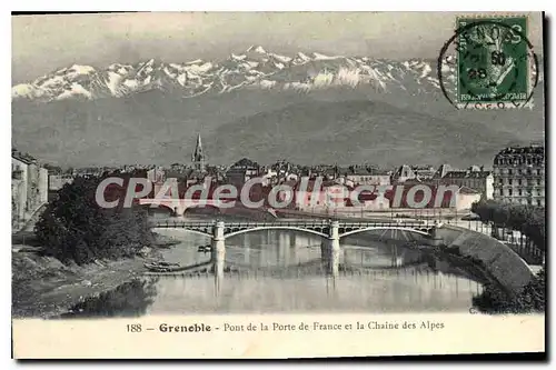 Cartes postales Grenoble Pont De La Porte De France Et La Chaine Des Alpes