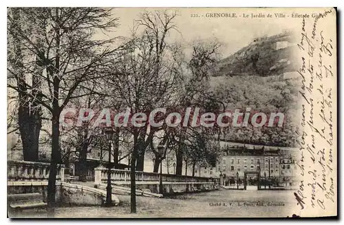 Cartes postales Grenoble Le Jardin De Ville Effet De givre