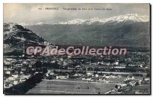 Ansichtskarte AK Grenoble Vue Generale Les Forts Et La Chaine Des Alpes