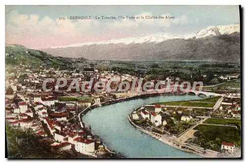 Cartes postales Grenoble Le Tronche I'Ile Verte Et La Chaine Des Alpes